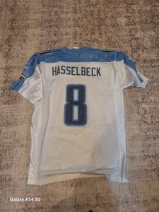 Tennessee Titans Matt Hasselbeck Trikot Reebok NFL Spieler Größe Large weiß 8 - Bild 1 von 6