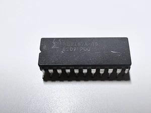 1X MB8167A-45 FUJITSU 16Kx1 NMOS Static RAM 45ns IC SRAM Ceramic CDIP-22 - Picture 1 of 2