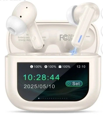 NIB Breezio T21 Wireless Earphones Touchscreen 50hr Play Music Calls Bluetooth - Image 1 of 4