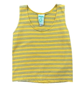 Vintage Garanimals Yellow Striped Toddler Boy Tank Top Size 4 - Picture 1 of 8