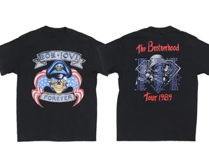 1989 Bon Jovi T-Shirt Unisex 2 Side Forever The Brotherhood Tour Fan Geschenk - Bild 1 von 5