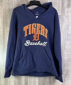 Vintage Y2K Detroit Tigers MLB Pullover Hoodie Sweatshirt Navy Men’s XL - Picture 1 of 6