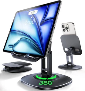 IPad Stand for Desk, Foldable 360° Rotating Tablet Stand, Super Stable & Portabl - Picture 1 of 7