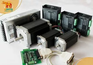 (US Ship)3 Axis CNC controller kit 425&1700Oz-in,100V Single shaft Stepper Motor - Picture 1 of 12