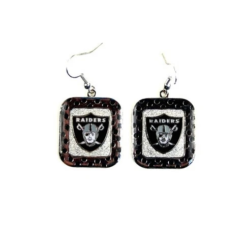 Las Vegas Raiders NFL Polka Dot Style Dangle Earrings Cover