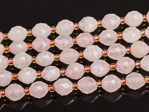 8MM Genuine Natural Pink Rose Quartz Beads AA Drum Barrel Rice Bead Loose Beads - Picture 1 of 3