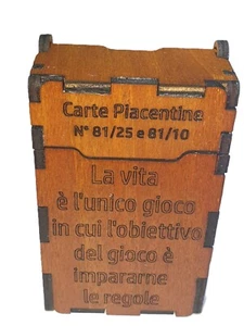 Scatola Carte briscola in legno(tipo modiano piacentine) - Foto 1 di 10