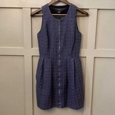 CLUB Monaco Blue Zipper Front Sleeveless Dress Size 2 - Image 1 of 4