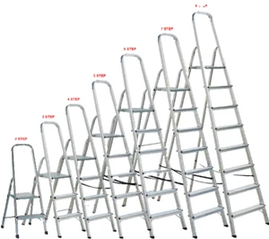 Scala a gradini leggera alluminio scala a gradini strumenti fai da te 2-3-4-5-6 gradini - Foto 1 di 7
