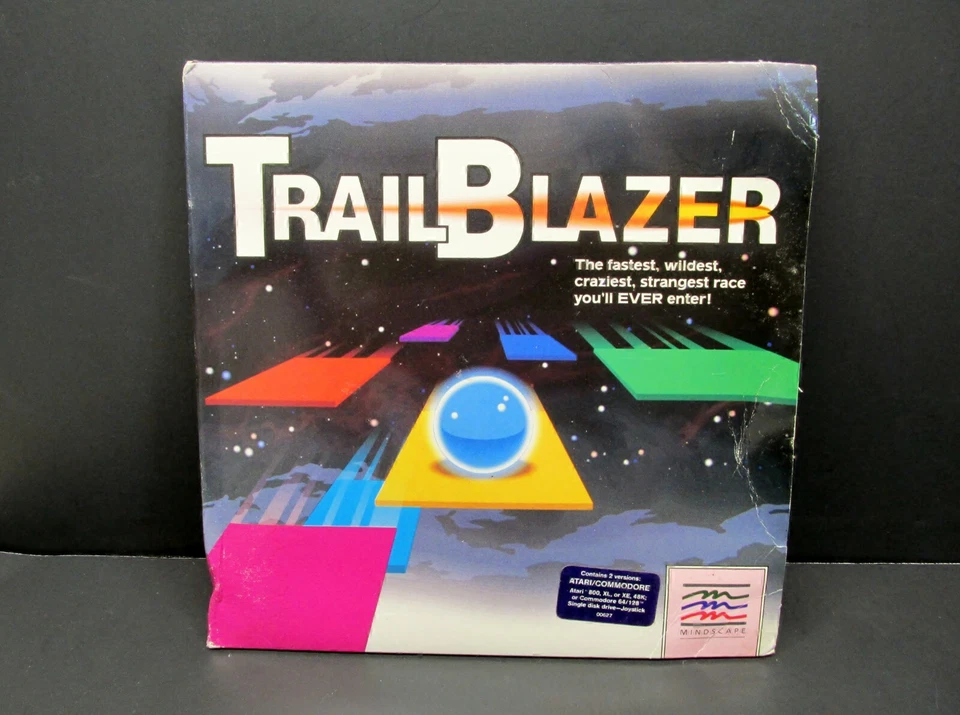 TRAILBLAZER, Commodore 64 / 128 & Atari 800, XL, XE, 5.25" Disk, Mindscape 1986 - Image 1 of 4