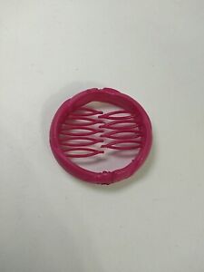 Vintage 1980's Ponytail Holder Hair Cincher Clip Toothed Comb Pink 90's