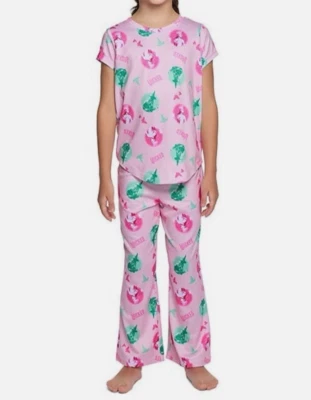 Wicked девочек размер 10 2 изделия пижамы комплект коротким рукавом Топ и брюки Glinda Elphaba - Изображение 1 из 4