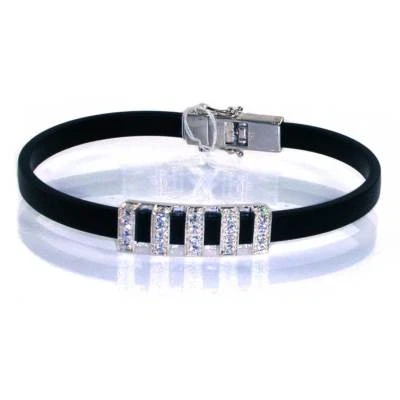 ELEGANT 5-ROW CLEAR CZ BRACELET_GREAT W/ CASUAL WEAR__925 Sterling Silver - Image 1 of 4