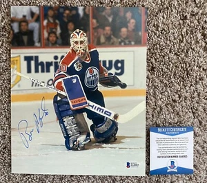 Bill Ranford Edmonton Oilers Signed 8x10 Photo Beckett COA - Picture 1 of 1