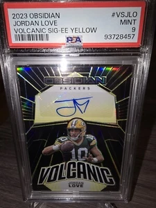 2023 Obsidian Jordan Love Volcanic Yellow Autograph /10 PSA 9 - Picture 1 of 2