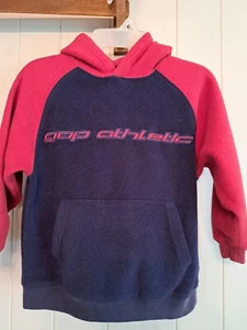 Vintage 90s GAP Athletic Unisex Youth Fleece Hoodie Sweatshirt-kids Size 5/6 - Picture 1 of 6