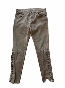 Ralph Lauren Polo Tompkins Skinny Jeans rustikal hellbraun Gr. 31 Leder geschnürt Herren » - Bild 1 von 8