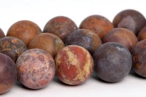 12 mm Natürlich Matt Ozean Fossil Achat Perlen Mexiko AAA Rund Lose Perlen 16 Zoll - Bild 1 von 3