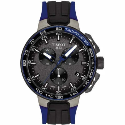 New TISSOT T-RACE CYCLING CHRONOGRAPH Black/Blue Men's Watch T111.417.37.441.06 - Image 1 of 4