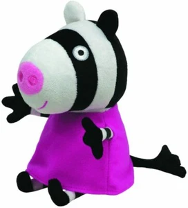 OFFICIAL TY BEANIE BOO BABIES PEPPA PIG ZOE ZEBRA PLUSH SOFT TOY NEW WITH TAGS - Picture 1 of 1