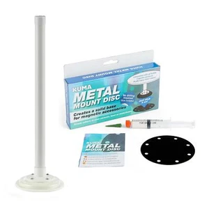 KUMA Magnetic Pole Mount with Metal Mount Disc 300mm White for TV Aerial Antenna - Picture 1 of 8