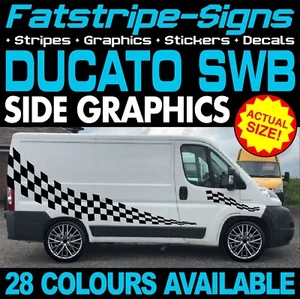 to fit FIAT DUCATO L1 SWB STRIPES GRAPHICS STICKERS DAY VAN CAMPER MOTORHOME - Picture 1 of 2