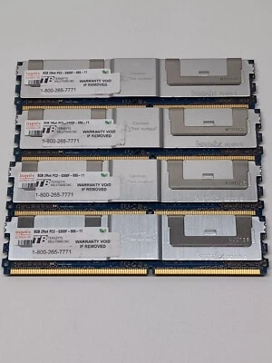 Lot of 4 | Hynix 8GB PC2-5300F-555-11 DIMM RAM - Image 1 of 2