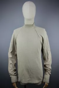 ISSEY MIYAKE PERMANENTE Silk Made in Japan MENS 1/2 zip Biege Knit PULLOVER Sz M - Picture 1 of 12