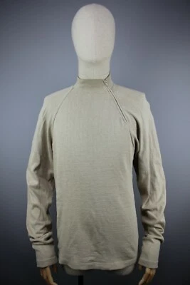 JERSEY ISSEY MIYAKE PERMANENTE Seda Hecho en Japón HOMBRE 1/2 Cremallera Doble Tejido JERSEY Talla M Foto 1 de 4