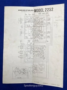 Original Marantz 2252 Receiver Foldout Schematic - Picture 1 of 1