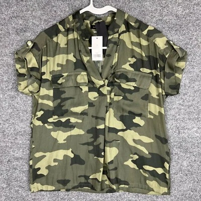 NUEVA Camisa Top Banana Republic Camuflada Manga Corta TALLA XS Foto 1 de 4