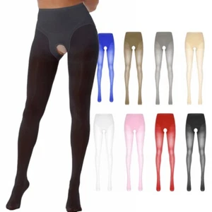 Damen Strumpfhose Schritt offen Nylon Strümpfe Transparent Unterhose Dessous - Bild 1 von 55