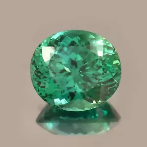 Natural Ceylon Green Parti Sapphire Loose Oval Cut Gemstone 69.10 Ct- 25x22 MM - Picture 1 of 5