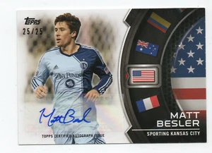 2014 Topps MLS Worlds Stage auto Matt Besler 25/25! Sporting Kansas City - Picture 1 of 2