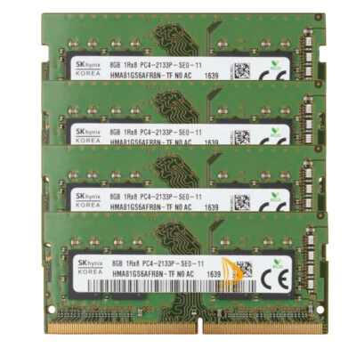 SK Hynix 32 GB DDR4 RAM 4x 8 GB 1RX8 PC4-2133P 17000 Mhz 260pin Laptop Memory - Image 1 of 4