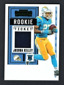 Joshua Kelley LA Chargers 2020 Contenders RC Green Variation Patch Rookie Card - Foto 1 di 2