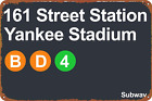 Yankee Stadium Subway Sgin Poster Vintage Tin Sign For Bar Office Home Wall Deco