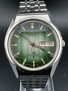 1974 Seiko LordMatic Mens Automatic Day Date Eng/Kanji Green Dial 36mm 5606-7310 - Picture 1 of 12