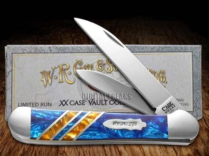 Case xx Vault Copperhead Blue Cloud & Butter Rum Corelon 9249W-BCBR Pocket Knife - Picture 1 of 4