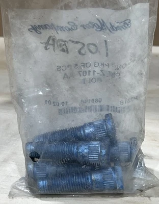 Genuine Ford F8DZ-1107-AA Wheel Lug Nut Stud ( Pack of 5 ) New old Stock - Image 1 of 2