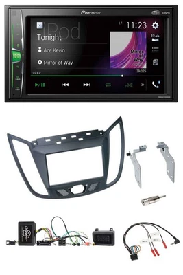 Pioneer 2DIN Lenkrad DAB USB Bluetooth Autoradio für Ford C-Max ab 2011 grau - Bild 1 von 4