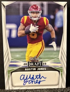 2023 Leaf Draft Football AUSTIN JONES White Auto - USC Trojans #BA-AJ2 - Picture 1 of 9