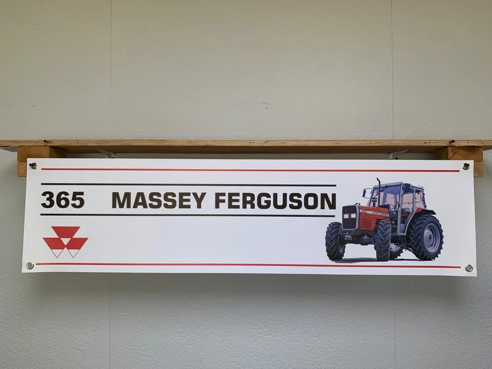 HALCYON AUTOMOTIVE Massey Ferguson 365 Banner Traktor Schuppen Werkstatt Wand Display