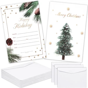 30 Stück Weihnachtseinladungskarten mit Umschlägen, 6x4 Zoll Weihnachtsbaum Party - Bild 1 von 7