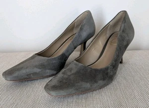 Bomba Sam Edelman Rika verde alpino gamuza gatito tacón sin cordones punta talla 6,5 - Imagen 1 de 9