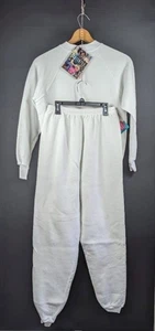Conjunto Sudadera Pantalones Sudadera Vintage Años 90 Hanes Her Way Para Mujer Cuello Redondo Mediano NUEVO - Imagen 1 de 17