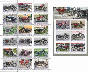 Stamp sheet+block Matchless Motorcycle company 2024 Crimea issue - Picture 1 of 1