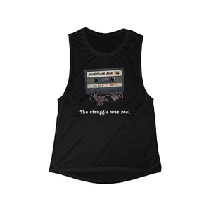 Retro Muscle Tank - "The Struggle Was Reel" - Vintage Style Top, Summer Wear, - Picture 1 of 7