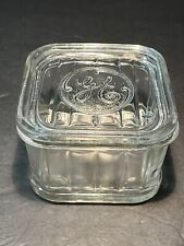 Vintage RARE 4” x 4” Refrigerator Dish Clear Glass GE General Electric 16 ozs
