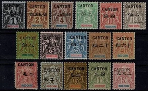 KANTON 1903 / 04 ÜBERDRUCKT CHINESISCHE MÜNZE IN SCHWARZ YV 17/32 16 V. MLH MF19541 - Bild 1 von 2